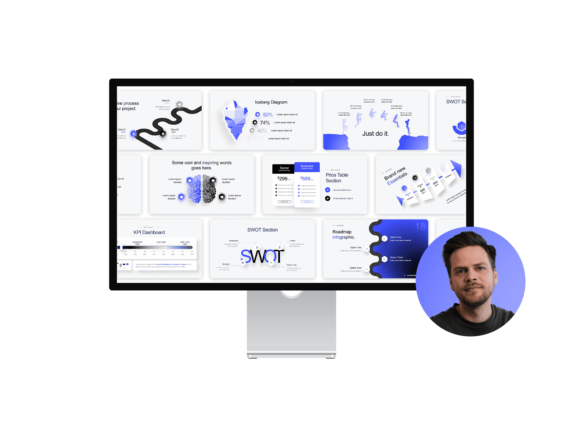 Super Template preview – professional PowerPoint slides